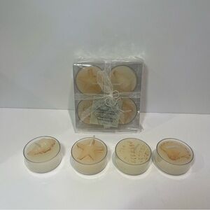 8 Sea Shell, Starfish and Sea-life Tea-light Candles 2 Sets Of 4 - gift wrapped